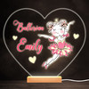 Ballerina Girl Pink Ballet Dance Bright Heart Personalised Gift Lamp Night Light