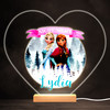 Frozen Anna Elsa Colourful Heart Personalised Gift LED Lamp Night Light