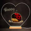 Ladybird Ladybug Colourful Heart Personalised Gift LED Lamp Night Light