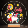 Fairy Unicorn Princess Colourful Round Personalised Gift LED Lamp Night Light