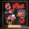 Funny Circus Clowns Colourful Square Personalised Gift LED Lamp Night Light