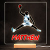 Basketball Sport Man Colourful Square Personalised Gift LED Lamp Night Light