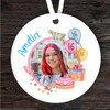 16th Birthday Photo Balloons Cake Gifts Round Personalised Gift Hanging Ornament