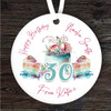 30th Birthday Female Rainbow Cake Personalised Gift Keepsake Hanging Ornament