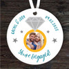 You're Engaged! Engagement Ring Photo Personalised Gift Hanging Ornament