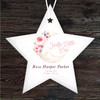 Hello New Baby Sleeping Moon Star Personalised Gift Keepsake Hanging Ornament