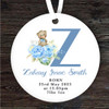 New Baby Boy Teddy Bear Letter Z Personalised Gift Keepsake Hanging Ornament