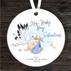 New Baby Boy Stork Birth Details Personalised Gift Keepsake Hanging Ornament