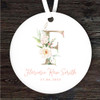 New Baby Girl Alphabet Letter F Personalised Gift Keepsake Hanging Ornament