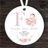 New Baby Girl New Baby Letter F Personalised Gift Keepsake Hanging Ornament
