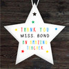 Rainbow Thank You Amazing Teacher Stars Star Personalised Gift Hanging Ornament