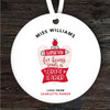 Thank You Great Teacher Apple With Pencil Personalised Gift Hanging Ornament