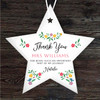 Thank You Teacher Star Personalised Gift Keepsake Hanging Ornament Plaque