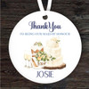 Thank You Wedding Illustration Maid Of Honour Personalised Gift Hanging Ornament
