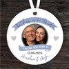 Thank You Wedding Father of The Bride Photo Personalised Gift Hanging Ornament