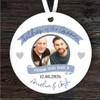 Thank You Wedding Father of The Groom Photo Personalised Gift Hanging Ornament