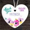 THANK YOU BRIGHT FLOWER GIRL Heart Personalised Gift Keepsake Hanging Ornament