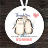 Thank You Wedding Planner Penguins Heart Personalised Gift Hanging Ornament