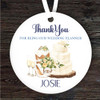 Thank You Illustration Wedding Planner Personalised Gift Hanging Ornament
