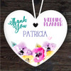 Bright Thank You Wedding Planner Heart Personalised Gift Hanging Ornament