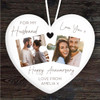 Husband Anniversary Couple Jigsaw  Heart Personalised Gift Hanging Ornament