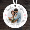 10 Year Wedding Anniversary Hearts Photo Personalised Gift Hanging Ornament