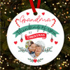 Grandma Thinking Of You At Photo Personalised Christmas Tree Ornament Decoration