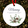 Mummy Memorial White Winter Pine Personalised Christmas Tree Ornament Decoration