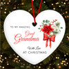 Great Grandma Winter Red & White Personalised Christmas Tree Ornament Decoration