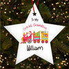 Great Grandson Kids Bright Train Personalised Christmas Tree Ornament Decoration