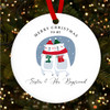 Sister Her Boyfriend Polar Bears Couple Custom Christmas Tree Bauble Decoration