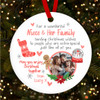 Wonderful Niece Her Family Pink Photo Custom Christmas Tree Ornament Decoration