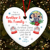 Wonderful Brother His Family At Photo Custom Christmas Tree Ornament Decoration