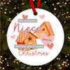 Special Niece Gingerbread House Heart Custom Christmas Tree Ornament Decoration