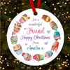 Wonderful Friend Girl Bright Cupcakes Custom Christmas Tree Ornament Decoration
