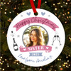 Sister Photo Pink Purple Cheers Personalised Christmas Tree Ornament Decoration