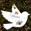 Nanna Memorial Winter Red Stars Personalised Christmas Tree Ornament Decoration