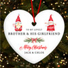 Lovely Brother His Girlfriend Pair Of Gnomes Custom Christmas Tree Decoration