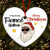 Fiancée© Dark Skin Santa Claus With Sunglasses Custom Christmas Tree Decoration