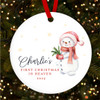 First In Heaven Snowman Stars Personalised Christmas Tree Ornament Decoration