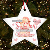 Special Sister Reindeer Heart Personalised Christmas Tree Ornament Decoration