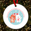 Cat & Bunny Best Friend Gift Personalised Christmas Tree Ornament Decoration