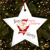 Santa Claus Son Fairy Lights Personalised Christmas Tree Ornament Decoration