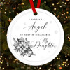Daughter Memorial Angel In Heaven Custom Christmas Tree Ornament Decoration
