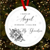 Grandson Memorial Angel In Heaven Custom Christmas Tree Ornament Decoration