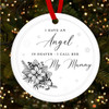 Mummy Black Angel In Heaven Personalised Christmas Tree Ornament Decoration