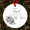 Niece Black Angel In Heaven Personalised Christmas Tree Ornament Decoration