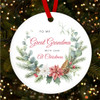 Great Grandma Winter Berry Personalised Christmas Tree Ornament Decoration