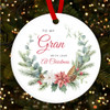 To My Gran Winter Pine Personalised Christmas Tree Ornament Decoration