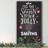 Black Doodles Personalised Tall Decoration Family Christmas Indoor Outdoor Sign